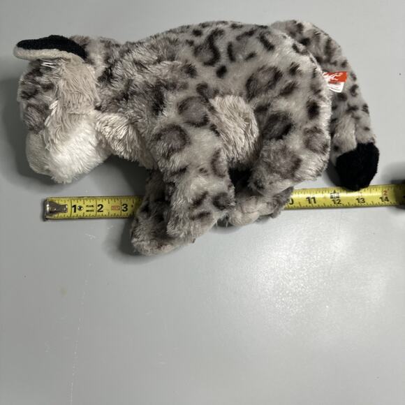 Wild Republic Plush Toy Snow Leopard Grey White Black Stuffed Animal 12” - Picture 11 of 11